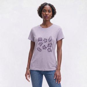 Womens Mountain Ridge Hawaiian Lei Crew Neck Graphic Tee